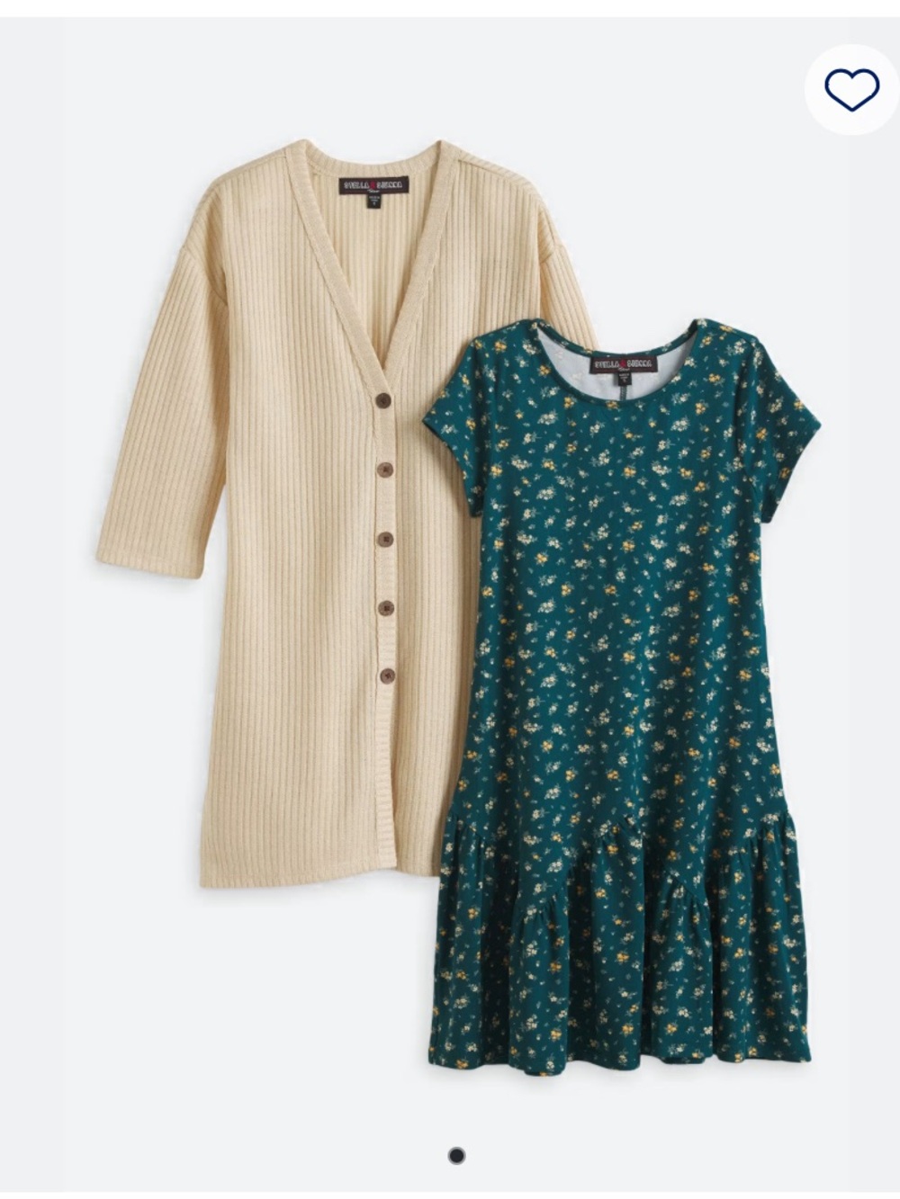 Stella &Sienna by Trixxi Liz Long Cardigan + Scoop Neck Dress + hair scrunchies
